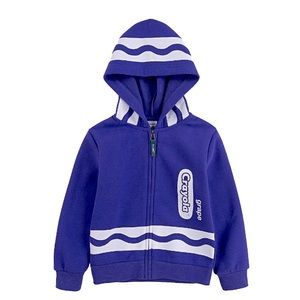 Crayola Kids Full Zip Hoodie Jacket, Purple NWT
